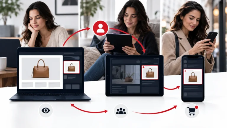 Returning online shopper re-engaged by digital advertising across multiple devices