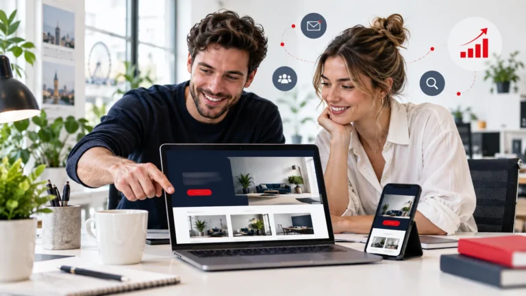 Startup founders using a professional website to attract customers build credibility and support growth