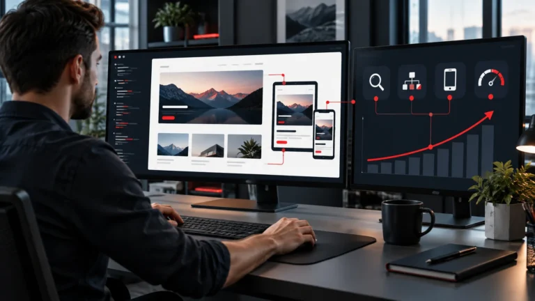 Web designer linking responsive design site structure speed and usability with search performance