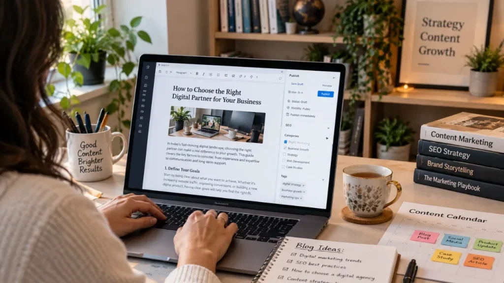 Content marketing service hero banner